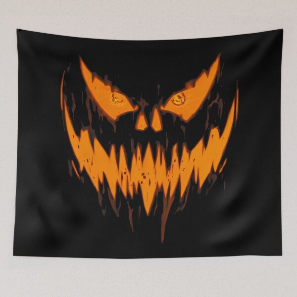 Item preview, Halloween Scary Evil Pumpkin Face Jack O Lantern Design Long Sleeve designed and sold by River Silva.