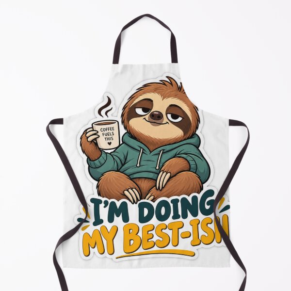 Item preview, Funny Sleepy Sloth Coffee Doing My Best-ish designed and sold by SnapStickerHub.