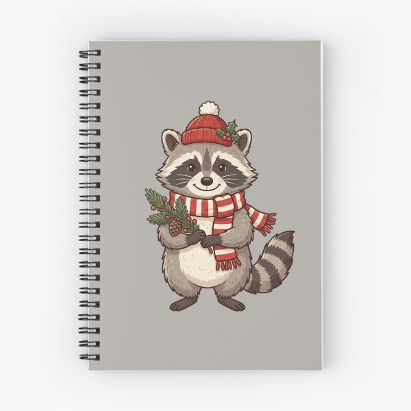 Item preview, Cozy Christmas Raccoon with Evergreen Sprig designed and sold by PunchDrop.