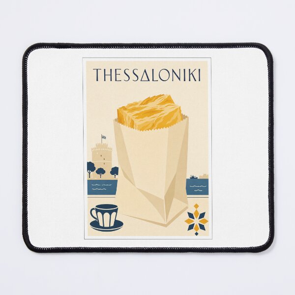 Item preview, Thessaloniki Bougatsa Pastry Greece Travel Poster designed and sold by Beyond Destinations.