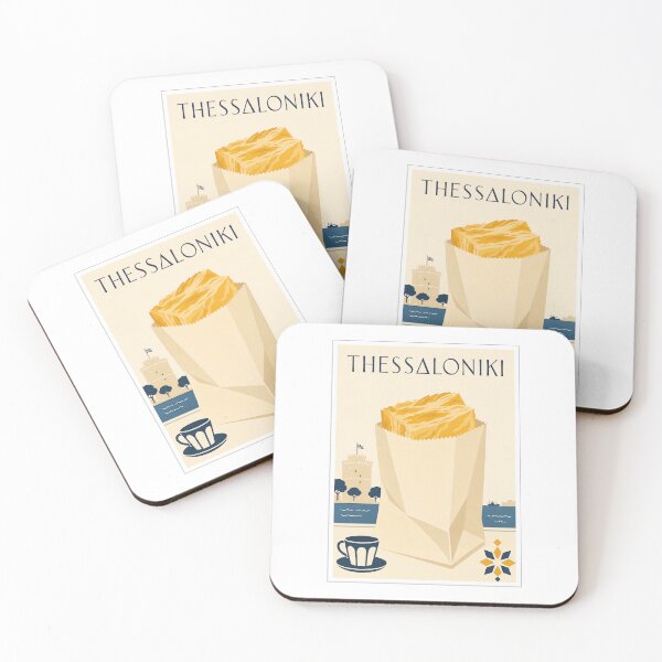 Item preview, Thessaloniki Bougatsa Pastry Greece Travel Poster designed and sold by Beyond Destinations.