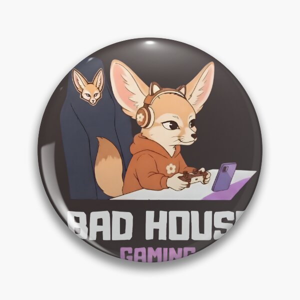 Item preview, ​Bad House Gaming Fennec Fox Cute Anime Gamer Setup Design designed and sold by printozaShop⭐️⭐️⭐️⭐️.