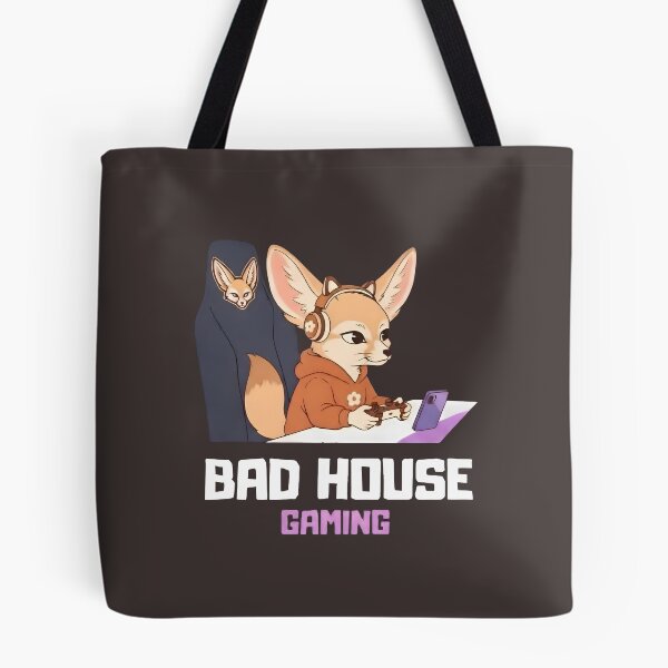Item preview, ​Bad House Gaming Fennec Fox Cute Anime Gamer Setup Design designed and sold by printozaShop⭐️⭐️⭐️⭐️.