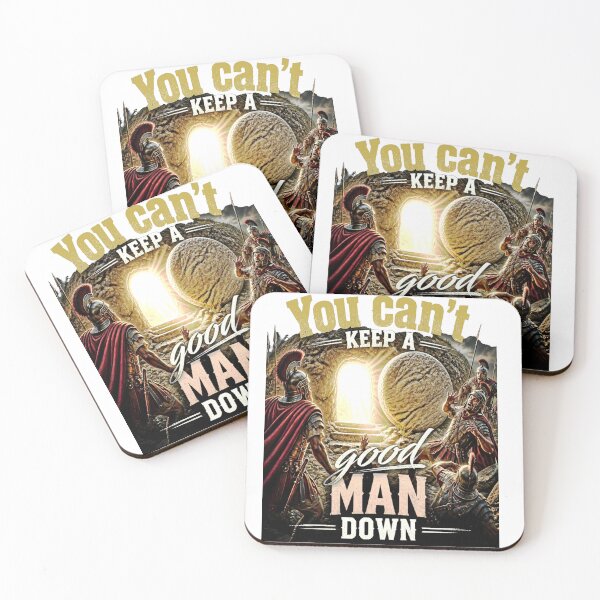 Item preview, "You Can't Keep a Good Man Down" Resurrection Christian Graphic designed and sold by Xtremetiaan.