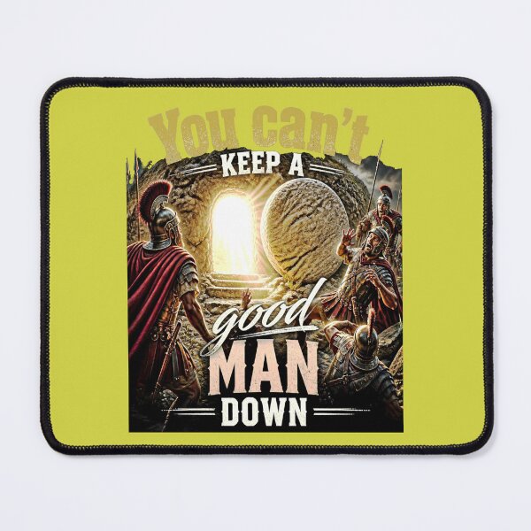 Item preview, "You Can't Keep a Good Man Down" Resurrection Christian Graphic designed and sold by Xtremetiaan.