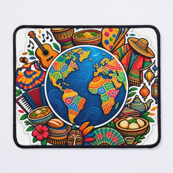 Item preview, Different Roots One World – Culture Sticker designed and sold by SnapStickerHub.