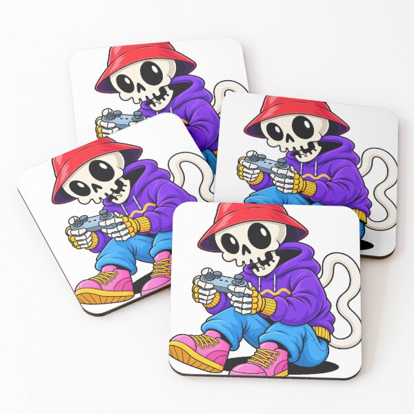 Item preview, Skeleton Gamer – Cool Gaming Skeleton with Controller designed and sold by SnapStickerHub.