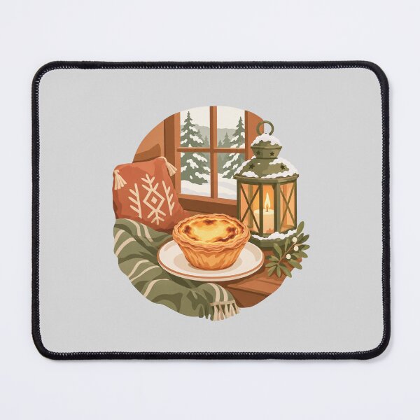 Item preview, Cozy Winter Window with Pie and Lantern designed and sold by hattie's.