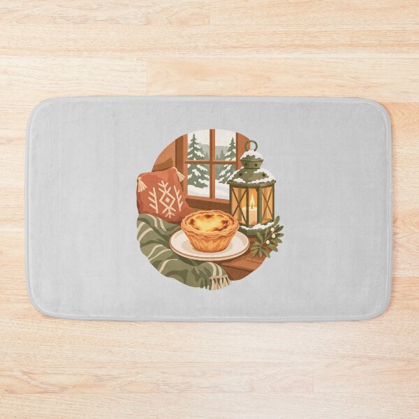 Item preview, Cozy Winter Window with Pie and Lantern designed and sold by hattie's.