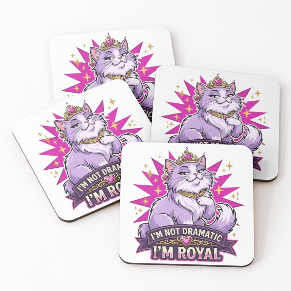 Item preview, I'm Not Dramatic I'm Royal Sassy Persian Cat Tiara Pink Diva Feline Queen Humor designed and sold by raedattia.