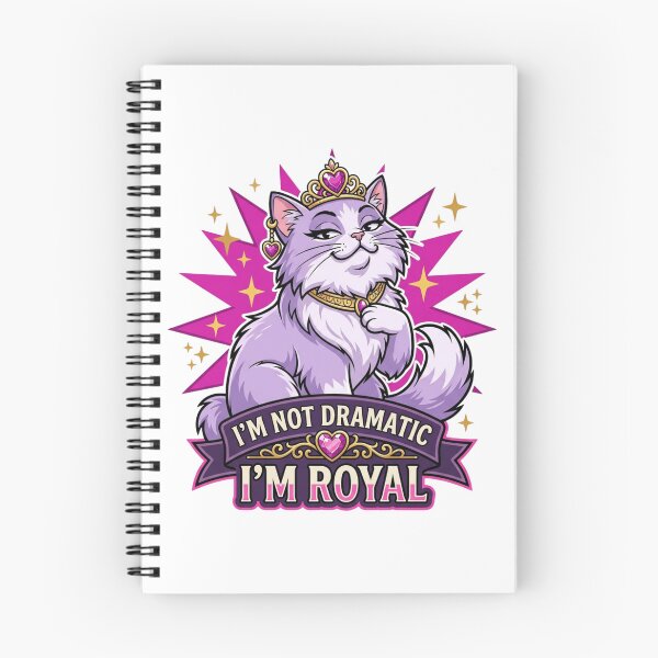 Item preview, I'm Not Dramatic I'm Royal Sassy Persian Cat Tiara Pink Diva Feline Queen Humor designed and sold by raedattia.