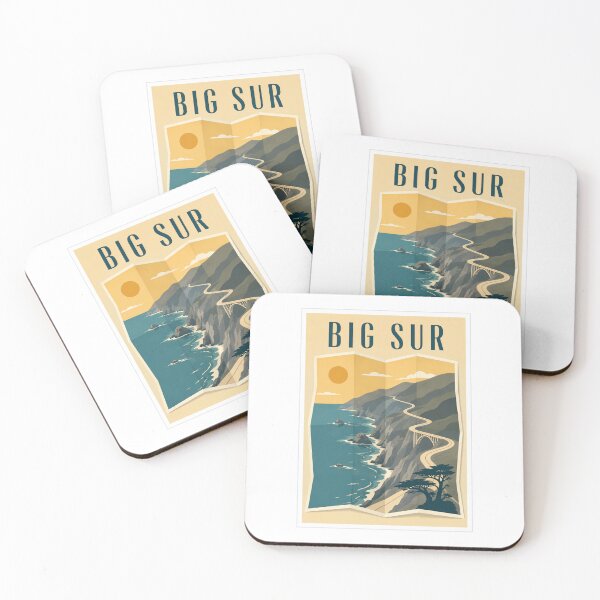 Item preview, Big Sur Folded Map Travel Poster designed and sold by Beyond Destinations.