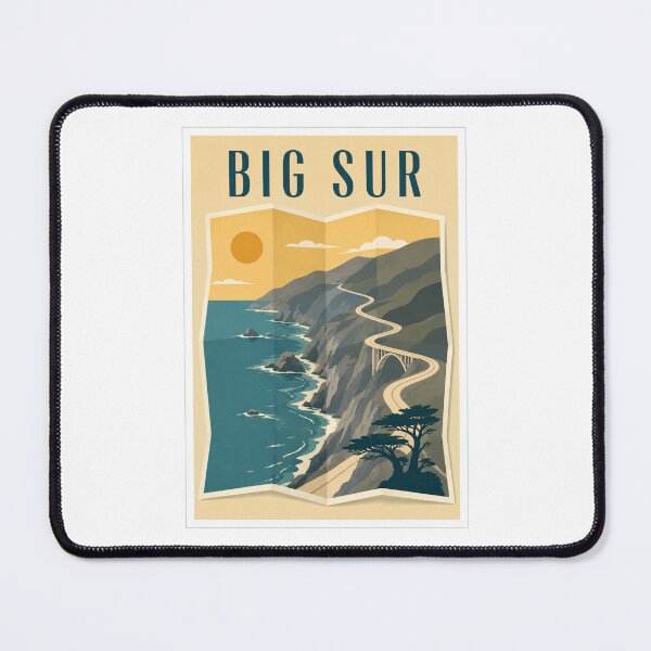 Item preview, Big Sur Folded Map Travel Poster designed and sold by Beyond Destinations.