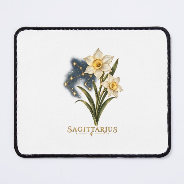 Item preview, Sagittarius Zodiac Botanical | Celestial Narcissus Art | Sagittarius Birthday Gift designed and sold by Brackenlume Studio.