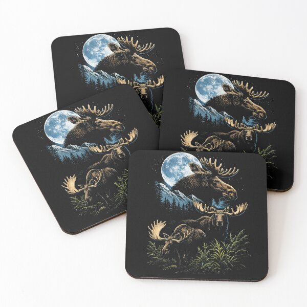 Item preview, Moonlit Moose Wilderness Scene designed and sold by SassCity.