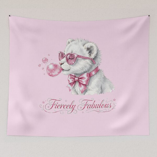 Item preview, Fiercely Fabulous Pink Lion - Cute Coquette Lion Cub Shirt designed and sold by Vibe-Vary.