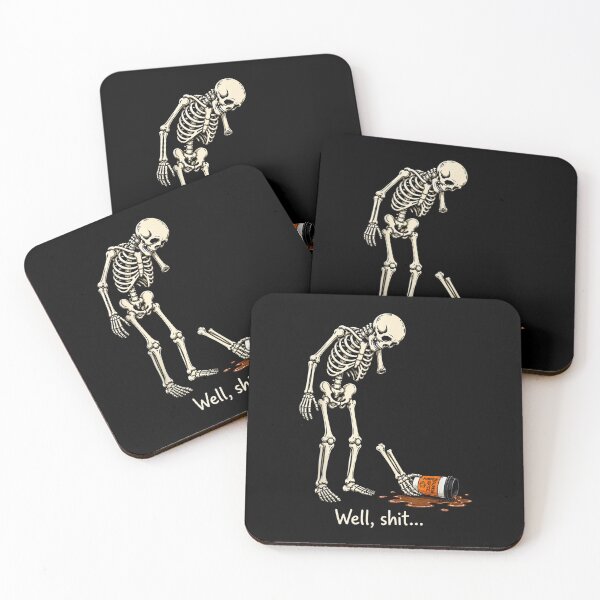 Item preview, Skeleton Coffee Well Shit Funny Saying Quote Men Women designed and sold by River Silva.