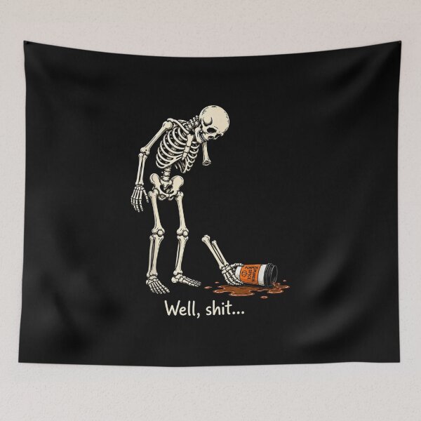 Item preview, Skeleton Coffee Well Shit Funny Saying Quote Men Women designed and sold by River Silva.