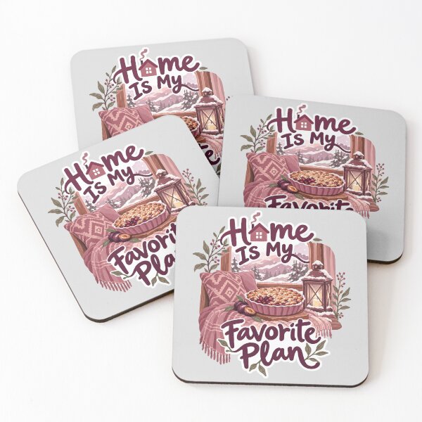 Item preview, Home Is My Favorite Plan Cozy Winter Illustration designed and sold by hattie's.