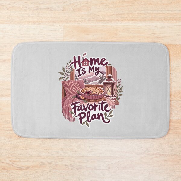 Item preview, Home Is My Favorite Plan Cozy Winter Illustration designed and sold by hattie's.