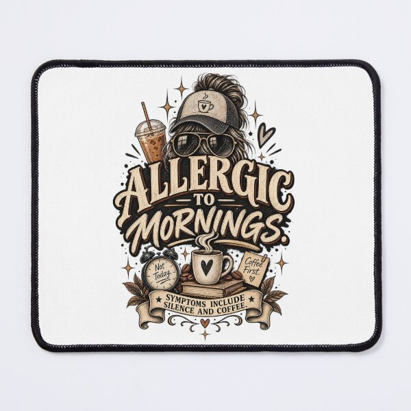 Item preview, Allergic To Mornings Coffee Design designed and sold by InkroarCo.