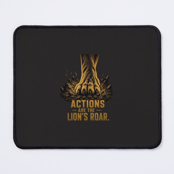 Item preview, Actions Are The Lion's Roar Powerful Motivational Quote Design designed and sold by Bennie Singh.
