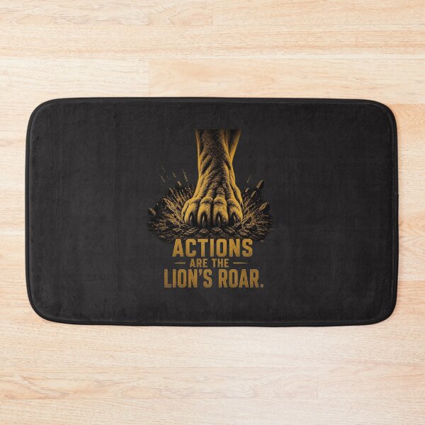 Item preview, Actions Are The Lion's Roar Powerful Motivational Quote Design designed and sold by Bennie Singh.