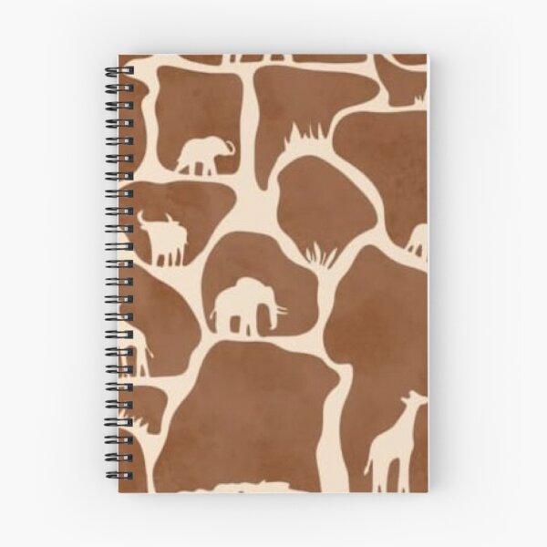 Item preview, African Safari Giraffe Print Pattern — Elephants Silhouettes Warm Brown designed and sold by LYAN-STORE.