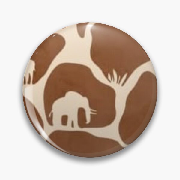 Item preview, African Safari Giraffe Print Pattern — Elephants Silhouettes Warm Brown designed and sold by LYAN-STORE.