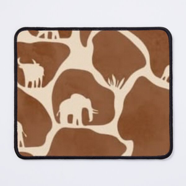 Item preview, African Safari Giraffe Print Pattern — Elephants Silhouettes Warm Brown designed and sold by LYAN-STORE.