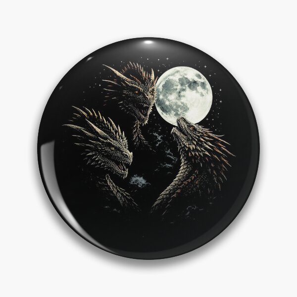 Item preview, Three Headed Dragon Under Full Moon designed and sold by SassCity.