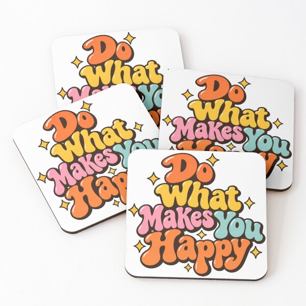 Item preview, Do What Makes You Happy Retro Positive Quote Sticker designed and sold by SnapStickerHub.