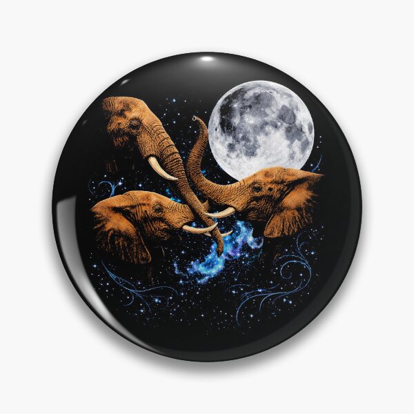 Item preview, Celestial Elephant Trio Under Full Moon designed and sold by SassCity.