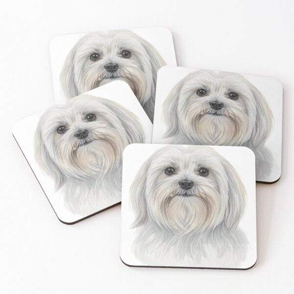 Item preview, Realistic Maltese Colored Hand-Drawn Portrait designed and sold by JanjjaSoulInk.
