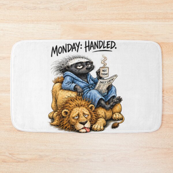 Item preview, Not Today Honey Badger Relaxing On Lion designed and sold by paintingnou.