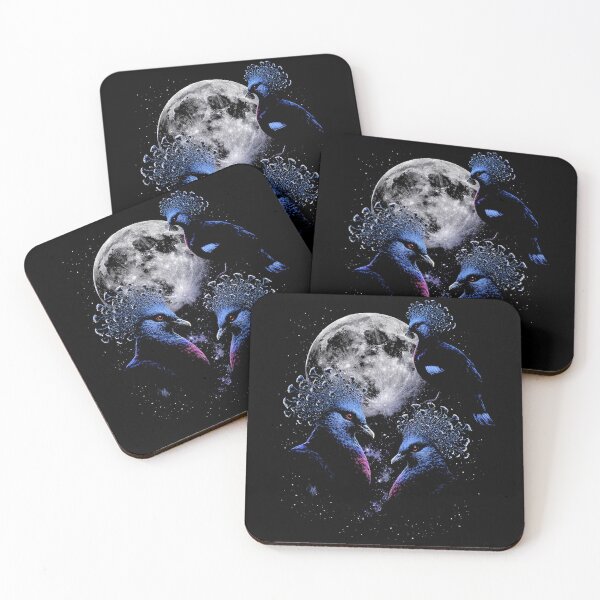 Item preview, Blue Crowned Pigeons Under Moonlight designed and sold by SassCity.