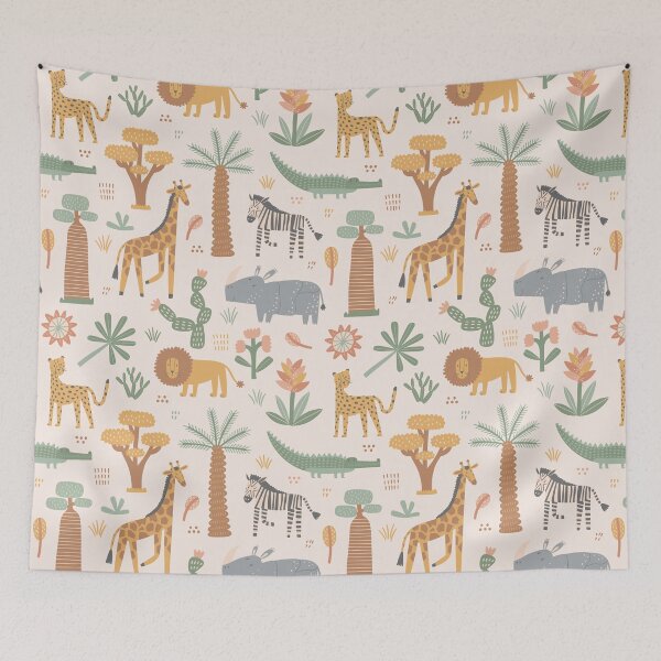 Item preview, Cute Safari Animals Jungle Kids Nursery designed and sold by verodika.