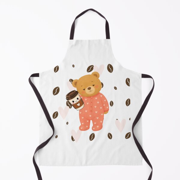 Item preview, Cute Teddy Bear With Coffee Kawaii Cozy Aesthetic Sticker designed and sold by TheDentalDoodle.