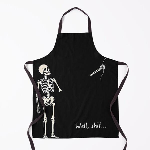 Item preview, Well Shit Halloween Skeleton Balloon Cartoon designed and sold by MuffMarketplace.