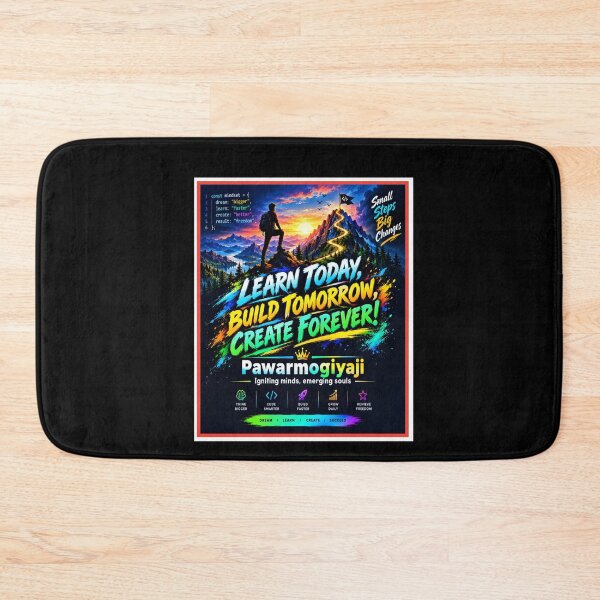 Item preview, Learn Today Build Tomorrow Create Forever Motivational Neon Art designed and sold by Pawar1999.