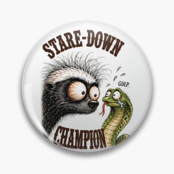 Item preview, Stare Down Champion Honey Badger And Snake designed and sold by paintingnou.
