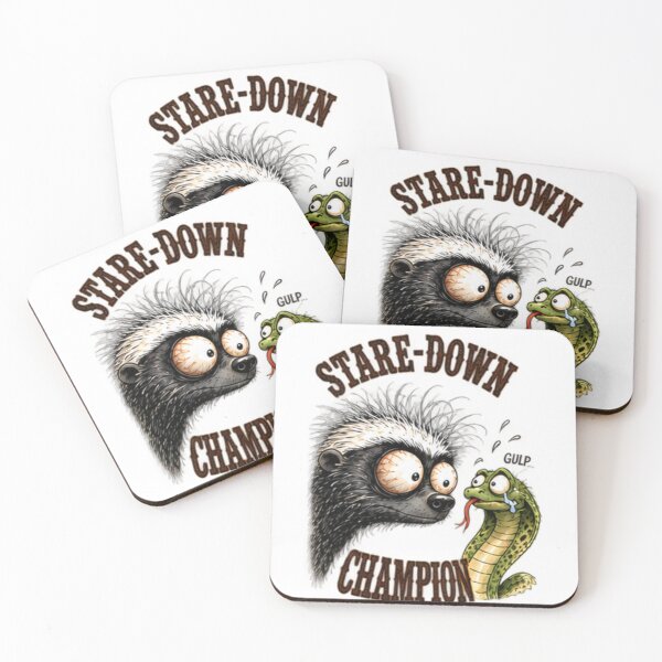 Item preview, Stare Down Champion Honey Badger And Snake designed and sold by paintingnou.