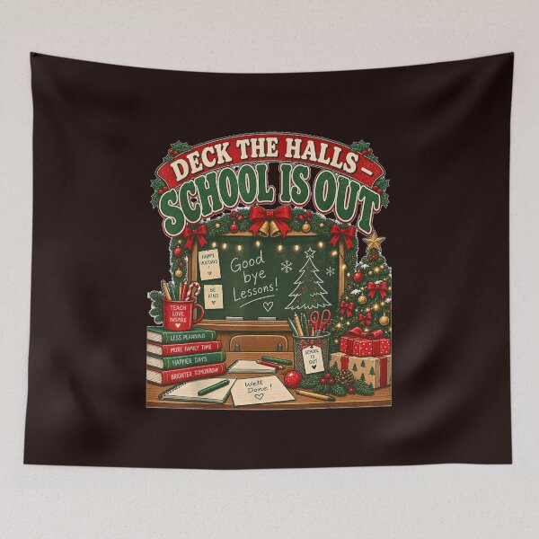 Item preview, Deck The Halls School is Out Funny Teacher Christmas designed and sold by JolinChinn.