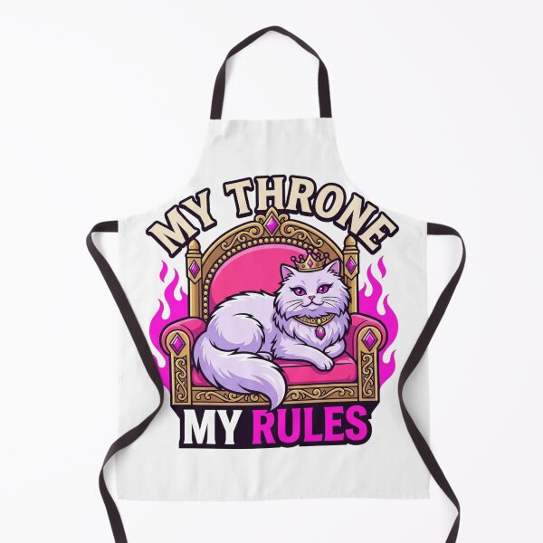 Item preview, My Throne My Rules Sassy Persian Cat Pink Throne Tiara Crowned Feline Boss Humor    designed and sold by raedattia.