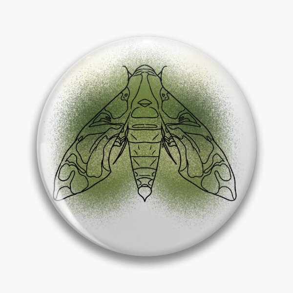 Item preview, Oleander Hawk-Moth Line-art (Green) designed and sold by Burnt_Pikachu.