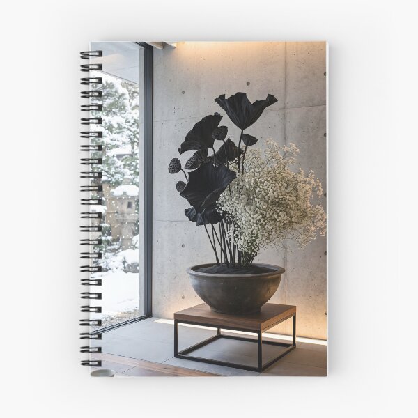 Item preview, Black Lotus Baby's Breath Ikebana Photography designed and sold by conohitoAI-ArtGallery.