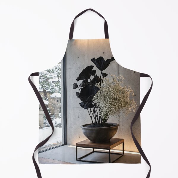 Item preview, Black Lotus Baby's Breath Ikebana Photography designed and sold by conohitoAI-ArtGallery.