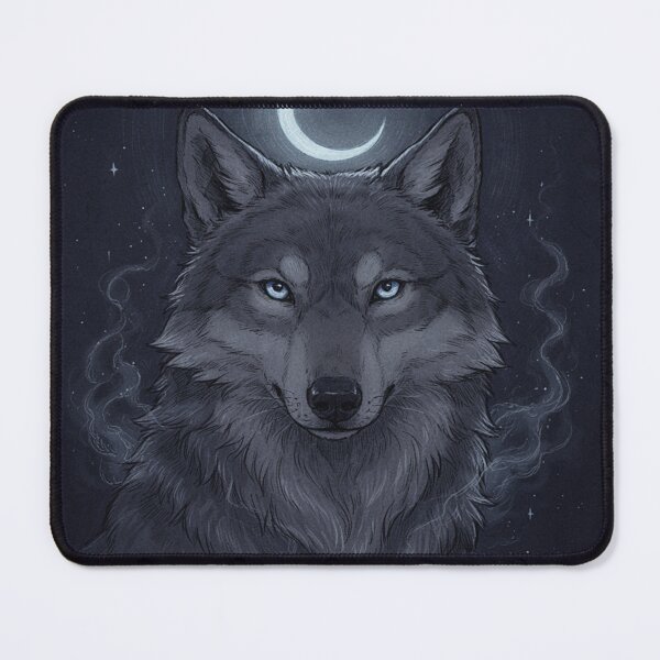 Item preview, Mystical Moon Wolf Spirit – Magical Wolf Fantasy Art designed and sold by JanjjaSoulInk.