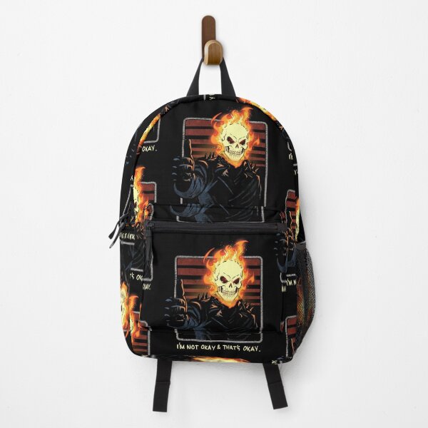 Item preview, Flaming Skull Thumbs Up Im Not Okay Thats Okay Meme Design designed and sold by Morbiusshop.