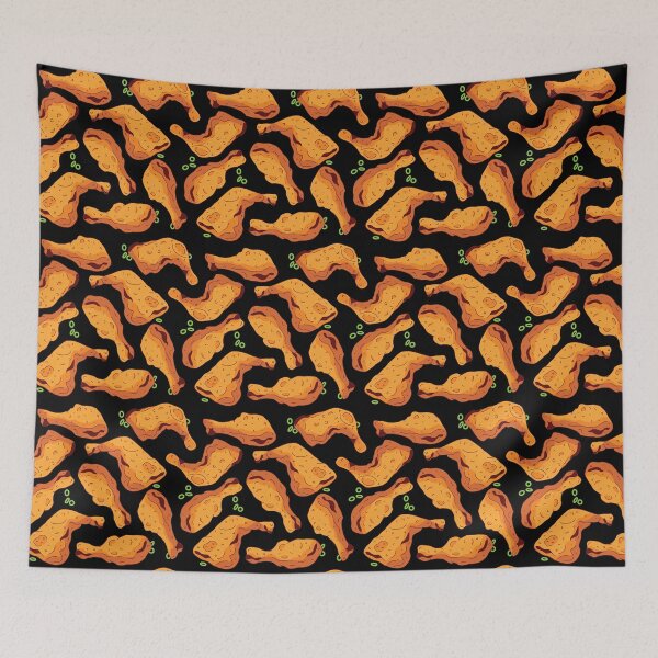 Item preview, Jamaican Jerk Chicken Food Pattern designed and sold by HotHibiscus.